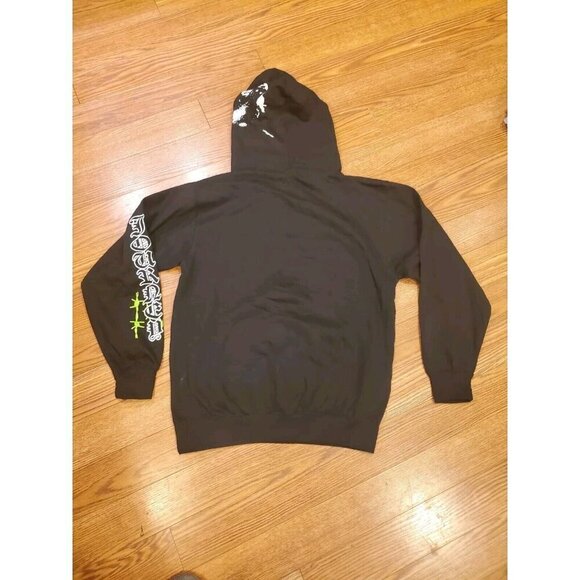 Fashion Nova Hoodie Women's Size Small Black Green All Smiles Over Here NWOT - Picture 9 of 10